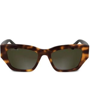 Lacoste Geometric-Frame Sunglasses - Brown