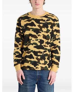 A Bathing Ape Camo-Print T-Shirt - Yellow