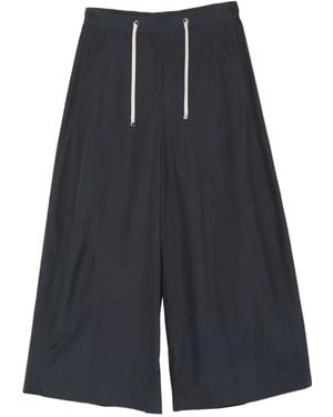 Max Mara Cotton Trousers - Blue
