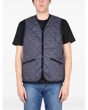 Lavenham Quilted-Pattern Waistcoat - Blue