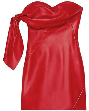 Givenchy Geknoopte Strapless Jurk - Rood