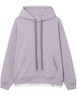 B+ AB Drawstring Pocket Hoodie - Purple