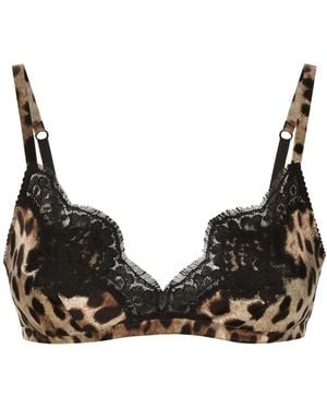 Dolce & Gabbana Bh Mit Leoparden-Print - Schwarz