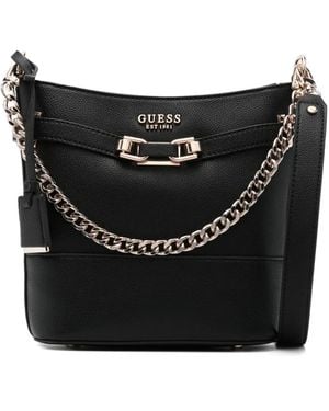 Guess ロゴ ショルダーバッグ - ブラック