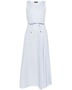 Lorena Antoniazzi Tied-Waist Cotton Midi Dress - White