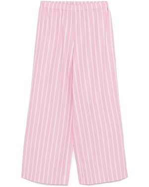 Woera Pantaloni A Righe - Rosa