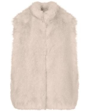 Liu Jo Faux-Fur Vest With Belt - White