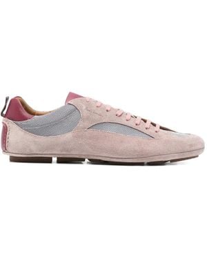 Paul Smith Suede Panelled Leather Trainers - Pink