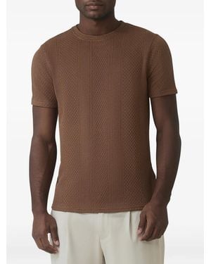 Mauvais Cedro Ribbed-Knit T-Shirt - Brown