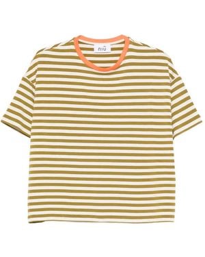 Niu Camiseta a rayas - Metálico