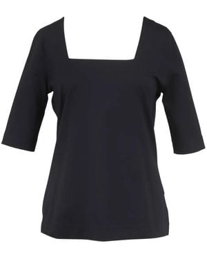 Akris Punto Square-Neck Blouse - Black