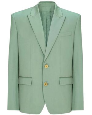 Balmain Single-breasted Peak-lapel Blazer - Green