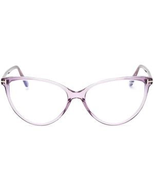 Tom Ford Cat-Eye Full-Rim Glasses - Natural