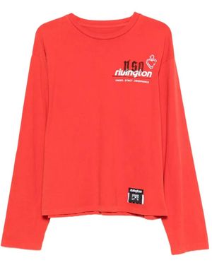 RRR123 Long-Sleeve Graphic T-Shirt - Red