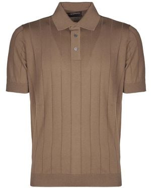 FILIPPO DE LAURENTIIS Short-Sleeves Polo Shirt - Brown