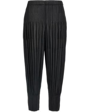 Pleats Please Issey Miyake Pleated Trousers - Black