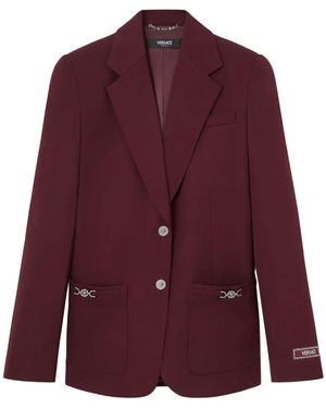 Versace Medusa-Detail Pocket Blazer - Purple