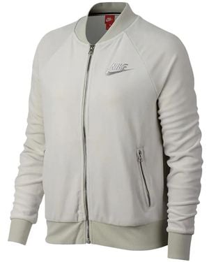 Nike Logo-Embroidered Jacket - Grey