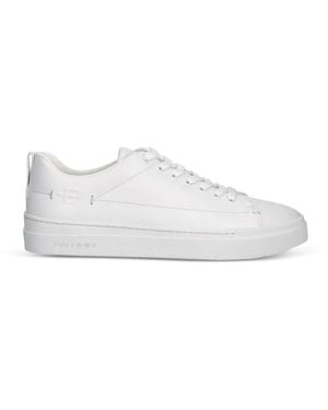 Baldinini Logo-Embossed Lace-Up Trainers - White