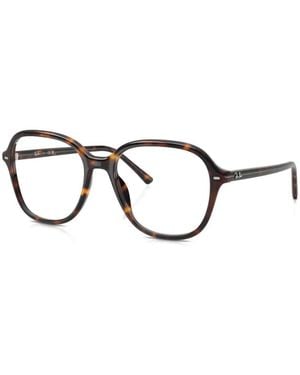 Ray-Ban Rb5456 Tortoiseshell-Effect Geometric-Frame Glasses - Brown