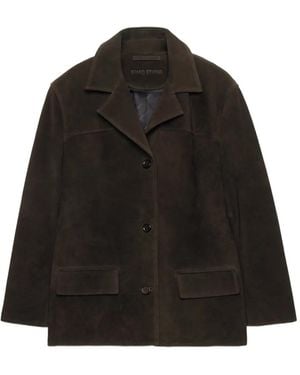 Stand Studio Chaqueta Jude De Ante Con Botones - Negro