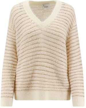 Nude V-Neck Jumper - Natural