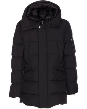 Moorer Hooded Padded Jacket - Black