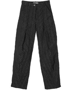 Cecilie Bahnsen Darmela Begonia-Jacquard Tapered Trousers - Black