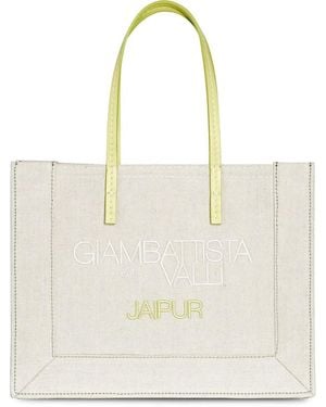 Giambattista Valli Leather Tote Bag - Natural