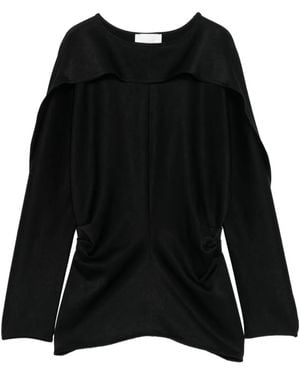 Nanushka Top con cuello de peregrino - Negro