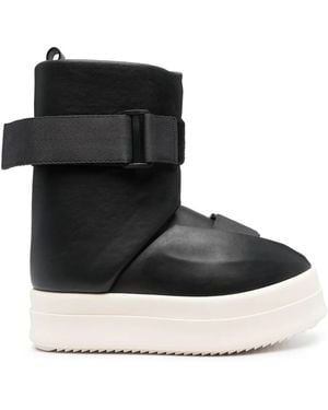 Rick Owens Buckled Leather Ankle Boots - Black
