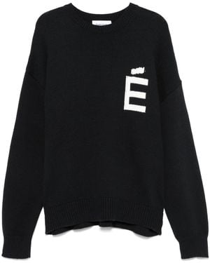 Etudes Studio Pull À Logo En Jacquard - Noir