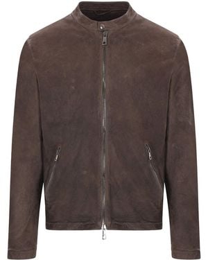 Giorgio Brato Leather Jacket - Brown