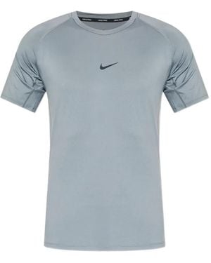 Nike Pro Dri-Fit Tight Short-Sleeve Fitness Top - Blue