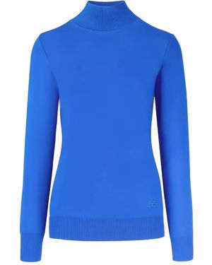 Givenchy Roll-Neck Logo Jumper - Blue