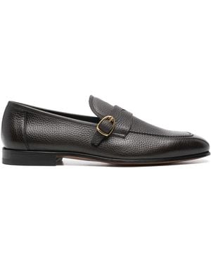 Tom Ford Grain Dover Buckle Loafers - Grey