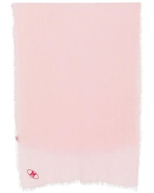 Missoni Fular Deshilachado Con Logo Bordado - Rosa