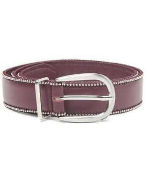 Peserico Leather Belt - Purple
