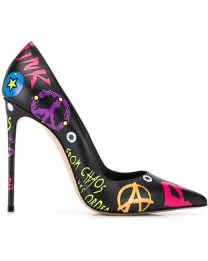 Le Silla Eva 120 Printed Pumps - Metallic