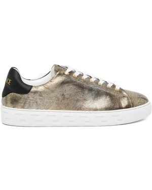 Versace Lace-Up Trainers - White