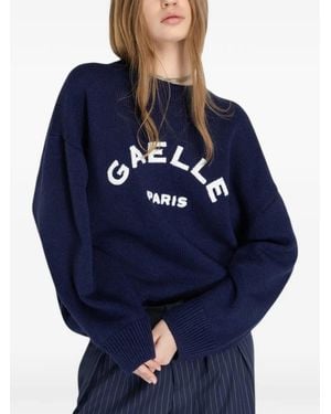 Gaelle ロゴ セーター - ブルー