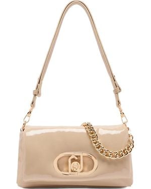 Liu Jo Mittelgroße LaPuffy Satchel-Tasche mit Kettenriemen - Natur