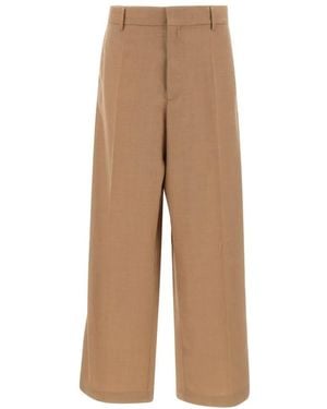 Laneus Pantalon Ample À Plis Avant - Natural