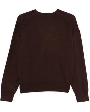 Semicouture Wool-Cashmere Sweater - Brown