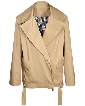 Ioana Ciolacu Pocket belted jacket - Natur