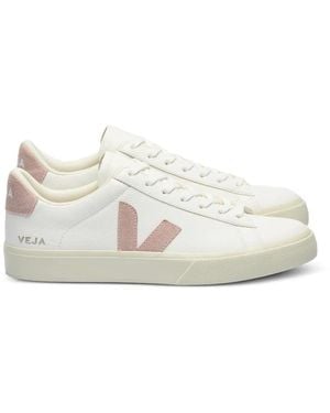 Veja Campo Leather Trainers - White