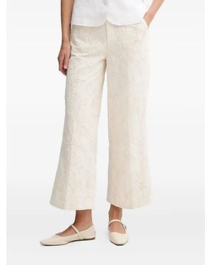 Pedro Del Hierro Madrid Pantalones acampanados bordados - Neutro