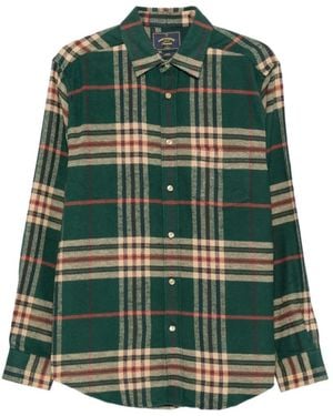 Portuguese Flannel Check Flannel Shirt - Green