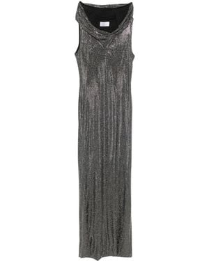 GIUSEPPE DI MORABITO Crystal-Embellished Gown - Grey