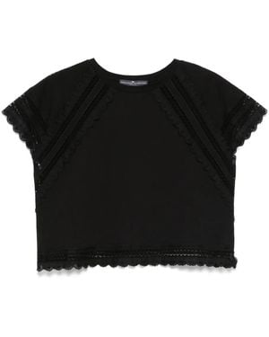 Ermanno Scervino Lace-Trim Blouse - Black
